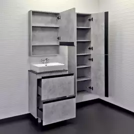 Тумба с умывальником Comforty Эдинбург 60-Н Бетон светлый, 00-00004763