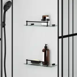 Душевая кабина Niagara Standart 90х90 ST90/15QL/KL/BKT низкий поддон, черный профиль, стекло прозрачное