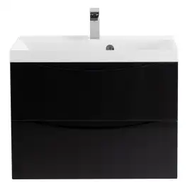 Тумба под раковину BelBagno MARINO-700-2C-SO-NL-P подвесная Nero Lucido