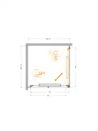 Душевой уголок CEZARES LUX-A-FS-1-90-C-CR прозрачное стекло, профиль Хром