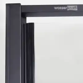 Душевой уголок WasserKRAFT Elbe 74P 100х100 74P19 профиль Черный стекло Прозрачное