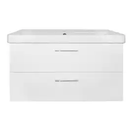 Тумба с раковиной Azario Ника 90 CS00089922, подвесная, Белая глянцевая