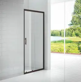 Душевая дверь Cezares ECO 120 см, ECO-O-BF-1-120-C-NERO, профиль Хром, стекло Прозрачное