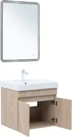 Тумба под раковину Aquanet Оптима 60 дуб светлый, 344803