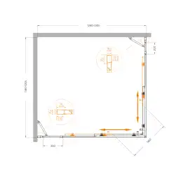 Душевой уголок CEZARES MOLVENO-AH-22-130/120-C-Cr-IV стекло Прозрачное, профиль Хром