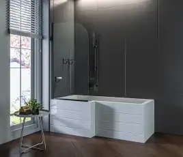 Шторка для ванны Good Door SCREEN H-80-C-В 80 см, ПД00118, профиль Черный, стекло Прозрачное