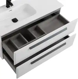 Тумба под раковину Cezares ECO-CER-N 100 см, ECO-CER-N-1000-2C-SO-BL-L (без ручек), Bianco Lucido