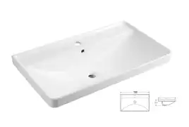 Тумба с раковиной Azario Ника 70 CS00089990   , напольная, Белая глянцевая