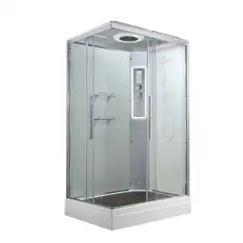 Душевая кабина AvaCan K2810LED 100x80 см, низкий поддон, с крышей