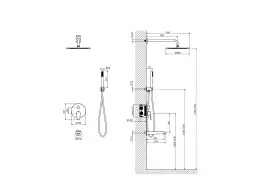 Душевая система Aquatek Бетта AQ1173BGM, Оружейная сталь