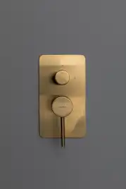 Смеситель для душа Allen Brau Priority 5.31011-GB (с внутренней частью, 2 выхода) золото