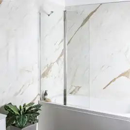 Шторка на ванну AVS Асти Дуо 100 левая профиль хром, стекло прозрачное, 803-0016-150-5545L-CR-T