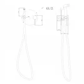 Смеситель ABBER Emotion AF8826G с гигиеническим душем, золото матовое