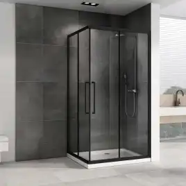 Душевой уголок ABBER Schwarzer Diamant 120х90 см, AG02129BH, профиль черный, стекло прозрачное