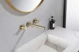 Смеситель для раковины Abber Emotion AF88121G встраиваемый, с внутренней частью, Золото матовое