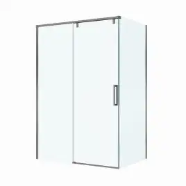 Душевой уголок BelBagno SOFT_CLOSE-1-AH-1-130/100-C-GM стекло прозрачное, профиль Оружейная сталь