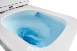 Подвесной унитаз Azario FLAVIA AZ-0076-UQ1 безободковый, смыв Торнадо, в комплекте с сидением микролифт, Белый глянцевый