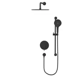 Душевая система для душа WHITECROSS Y black YSET05TOPBL, скрытого монтажа, Черный матовый