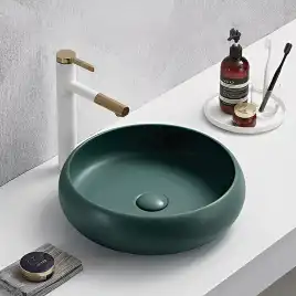 Раковина AVS Мерида 42x42 изумрудная матовая