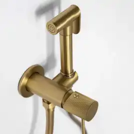 Гигиенический душ со смесителем AVS Pulse 811-031-BG, брашированное золото