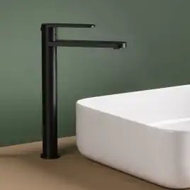 Смеситель для раковины AVS Beauty высокий, черный матовый, 811-551-MB