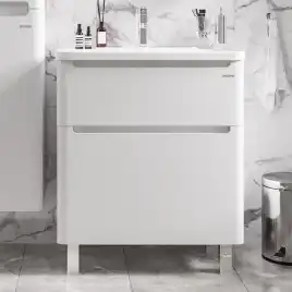 Тумба под раковину Grossman Адель 70 напольная, белая глянцевая (107005)