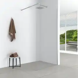 Душевая перегородка Loranto Walk-in 200 CS-W04C-70, профиль хром, стекло Прозрачное