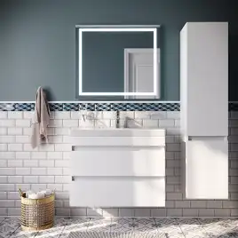 Тумба с раковиной IDDIS Zodiac 80, подвесная, Белая, ZOD8CB0i95K