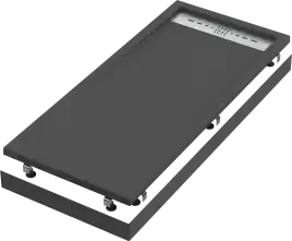 Душевой поддон Good Door Stella 140х70 из искусственного камня, Черный ЛП00160