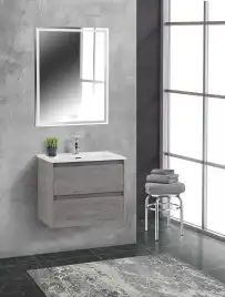 Тумба под раковину BelBagno KRAFT 39-700/390-2C-SO-CG подвесная Cemento Grigio