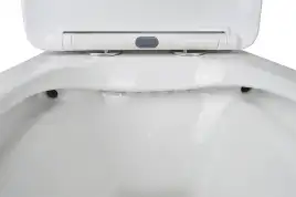 Унитаз напольный Azario LEVANTO AZ-1228A безободковый, с бачком и сидением микролифт, Белый глянцевый