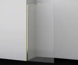 Душевая перегородка WasserKRAFT Aisch 55W 90 см, 55W39, профиль Золото, стекло Прозрачное