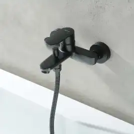 Смеситель для ванны Aquatek Ника AQ1840MB, Черный матовый