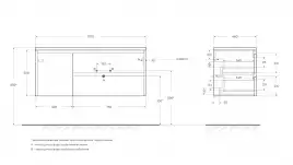 Тумба под раковину BelBagno KRAFT-1200-2C-1A-SO-RNN-R подвесная Rovere Nebrasca Nature