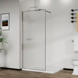 Душевая перегородка Azario Walk-in 90 AZ-271-90-MGR-CRF стекло 8 мм рифленое, профиль Графит матовый