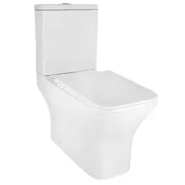 Унитаз-компакт Azario Mari AZ-79143T напольный, безободковый, со смывом Торнадо, в комплекте с бачком и сиденьем микролифт, Белый глянцевый