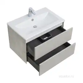 Тумба под раковину Aquaton Сохо 75 1A258101AJ9A0 подвесная цвет, слэйт / галька серая