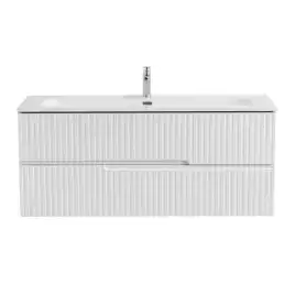 Тумба под раковину Cezares DUET-N 120 см, DUET-N-1200-2C-SO-BL подвесная, Bianco Lucido