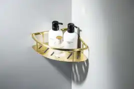 Полка для душа угловая Aquatek AQ4926BG, Золото матовое