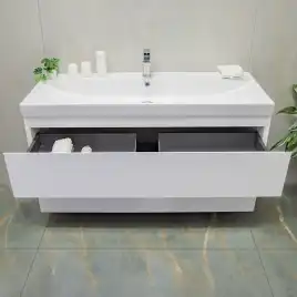 Тумба с раковиной AVS Гармония 120 белая, 2 ящика, N821-07-1200WG-02-1210-WG