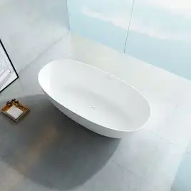 Ванна из искусственного камня Vincea 170х75 VBT-6S01MW отдельностоящая, Белая матовая