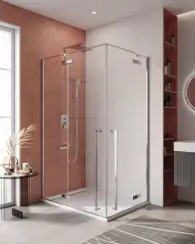 Душевой уголок Cezares LINER-AH-2-120/90-C-Cr-L стекло Прозрачное, профиль Хром