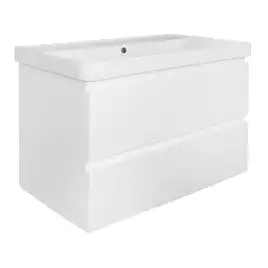 Тумба с раковиной Azario Мила 90 CS00089920, подвесная, Белая глянцевая