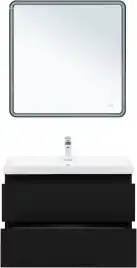 Тумба под раковину Aquanet Вега 2.0 80 черный, подвесная, 337955