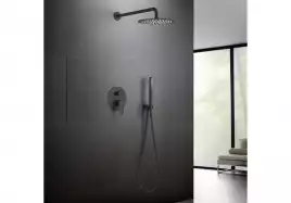 Душевая система Aquatek БЕТТА AQ1172MB для душа встраиваемая, Черный матовый