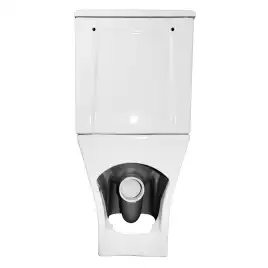 Унитаз напольный Azario Blaise AZ-55-1 безободковый, с бачком и сидением микролифт, Белый глянцевый