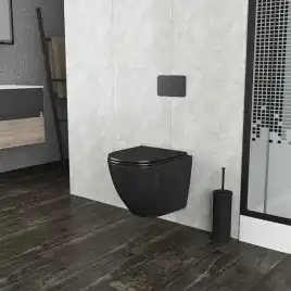 Подвесной унитаз Grossman GR-4455BMS безободковый, Черный матовый