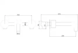 Смеситель для раковины Abber Wasser Kreis AF81122B встраиваемый, с внутренней частью, Черный матовый
