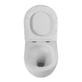 Подвесной унитаз BelBagno SFERA-TOR BB046CH-TOR/SC, безободковый, смыв торнадо с сиденьем микролифт, Белый