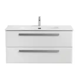 Тумба под раковину Cezares ECO-CER-N 100 см, ECO-CER-N-1000-2C-SO-BL (без ручек), Bianco Lucido